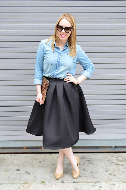shein-black-midi-skirt