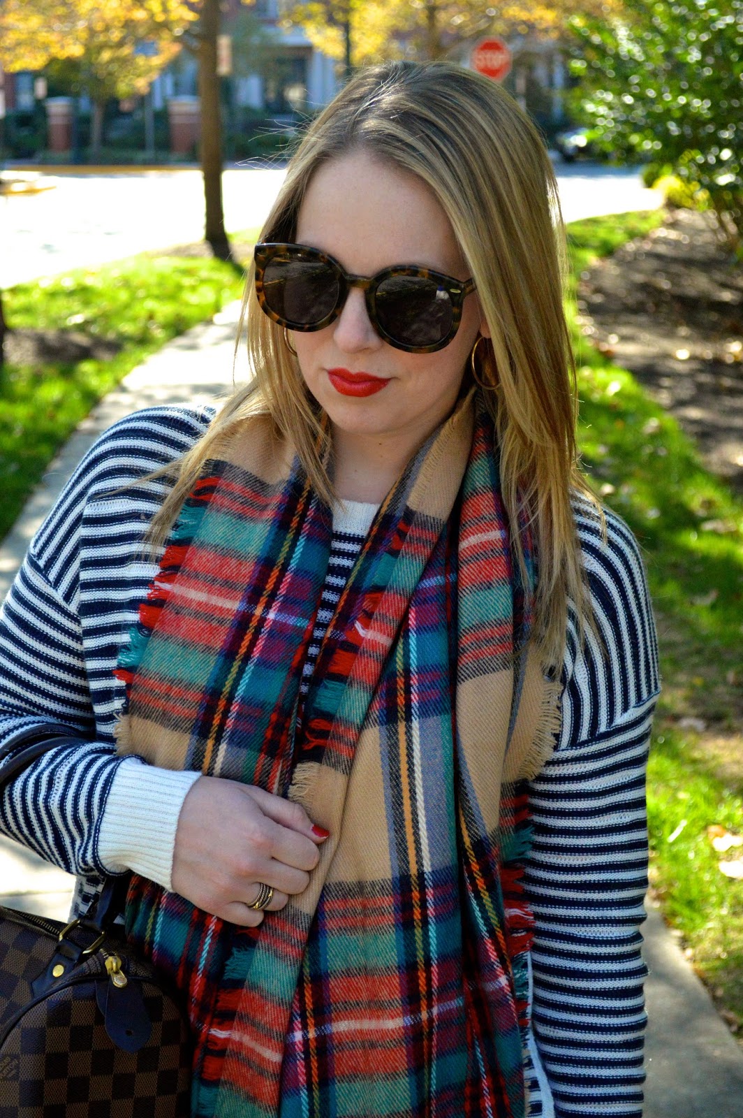 stripes & plaid for a preppy fall - A Blonde's Moment