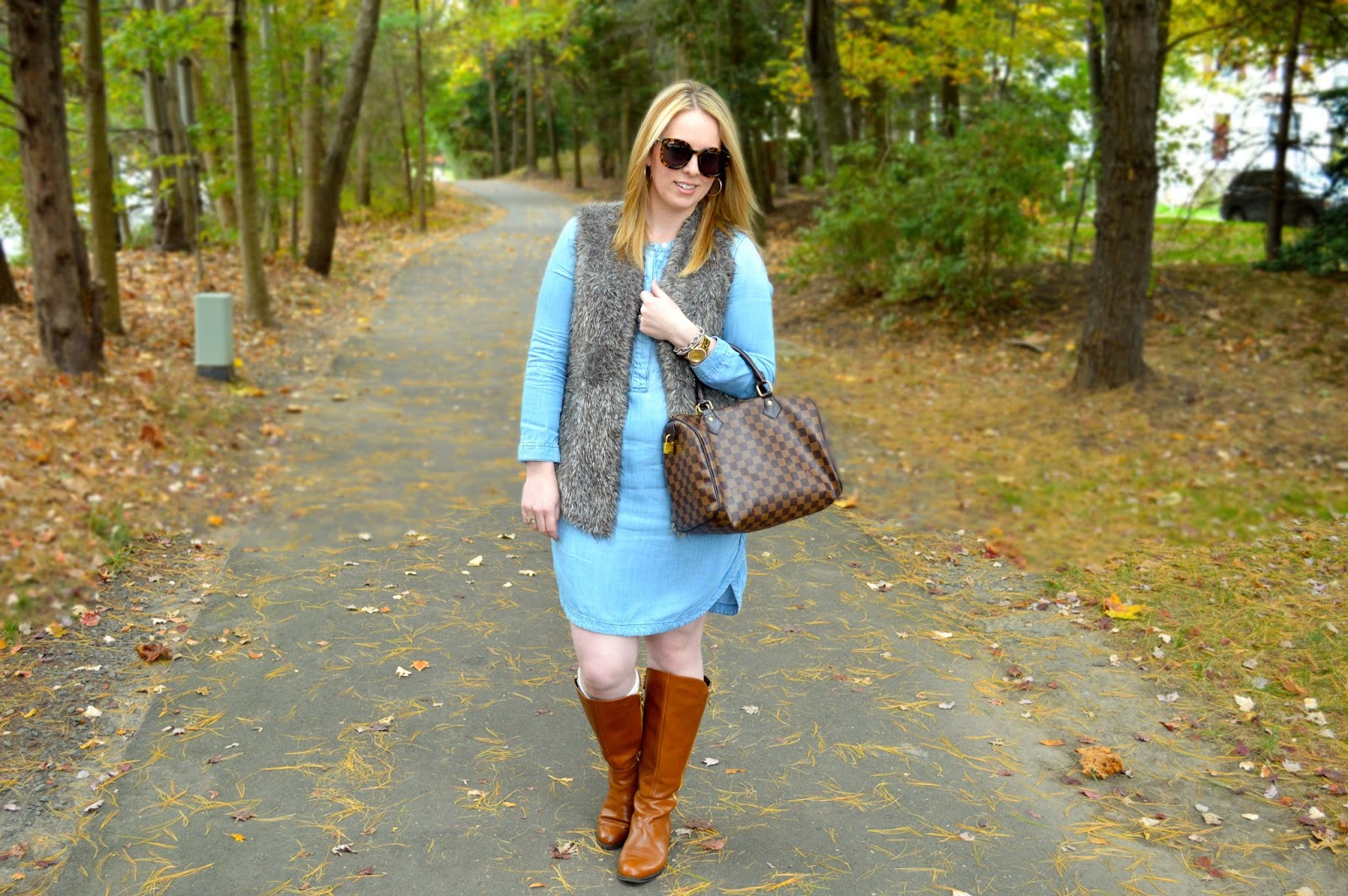 my favorite chambray dress - A Blonde's Moment