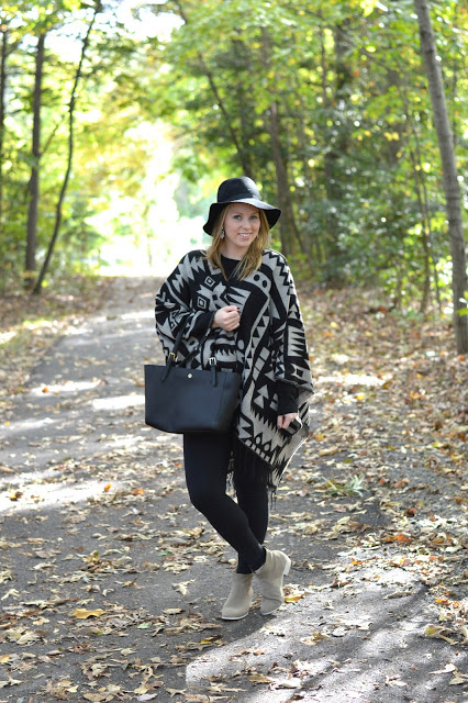 aztec-printed-poncho-outfit