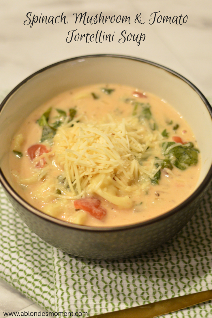 Easy Crockpot Dinner: Spinach, Mushroom & Tomato Tortellini Soup - A ...