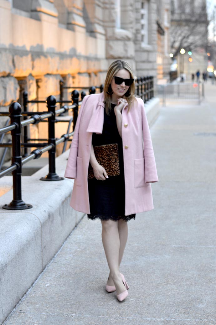 Blush store pink coat