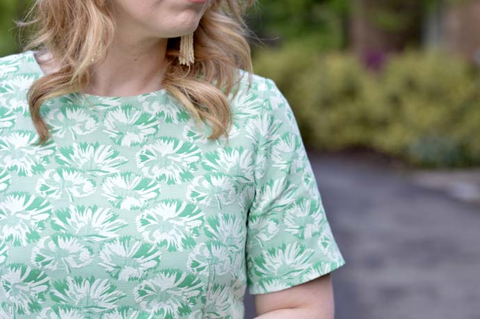 Green Floral Dress - A Blonde's Moment
