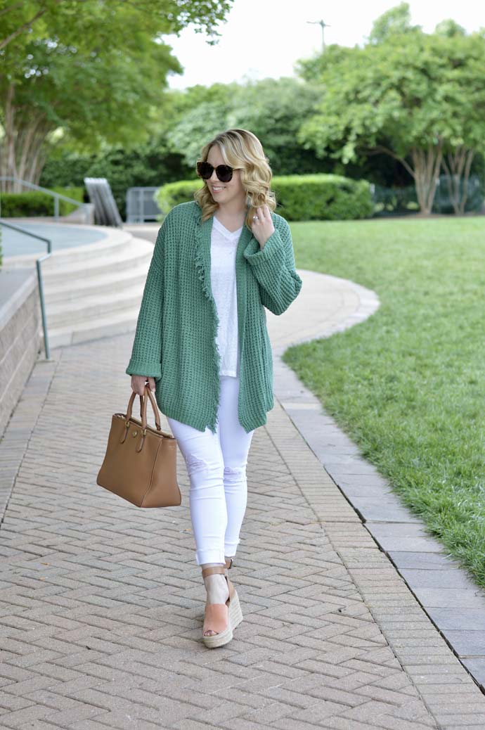 Waffle Knit Cardigan - A Blonde's Moment