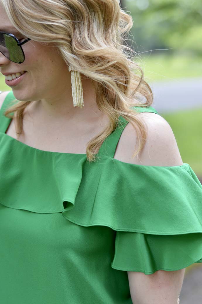 white tassel earrings