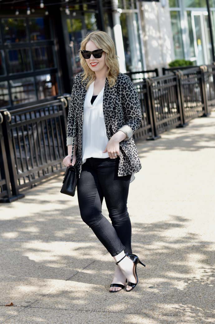 Leopard print hotsell blazer outfits