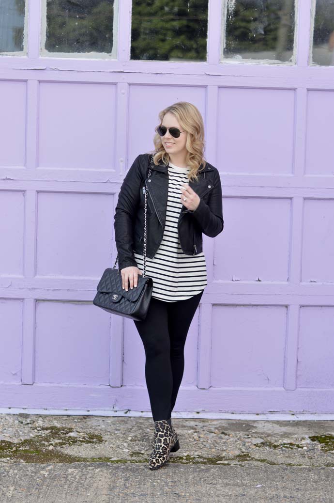 Pattern Mixing with Leopard and Stripes - A Blonde's Moment