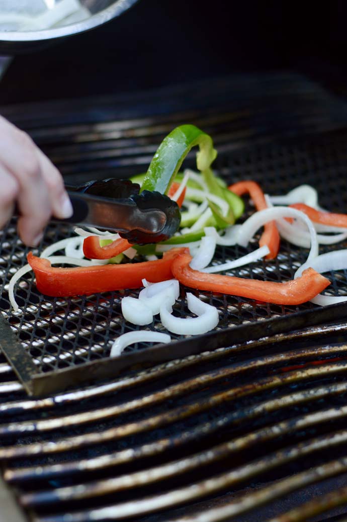 how to grill peppers and onions