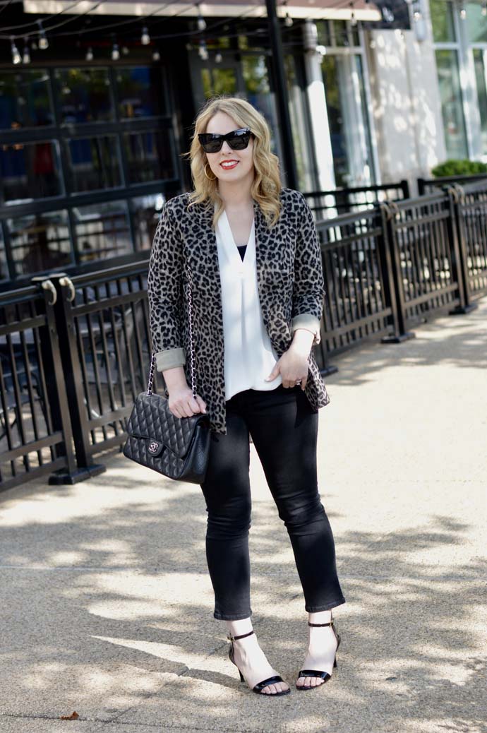 leopard jacket fall outfit