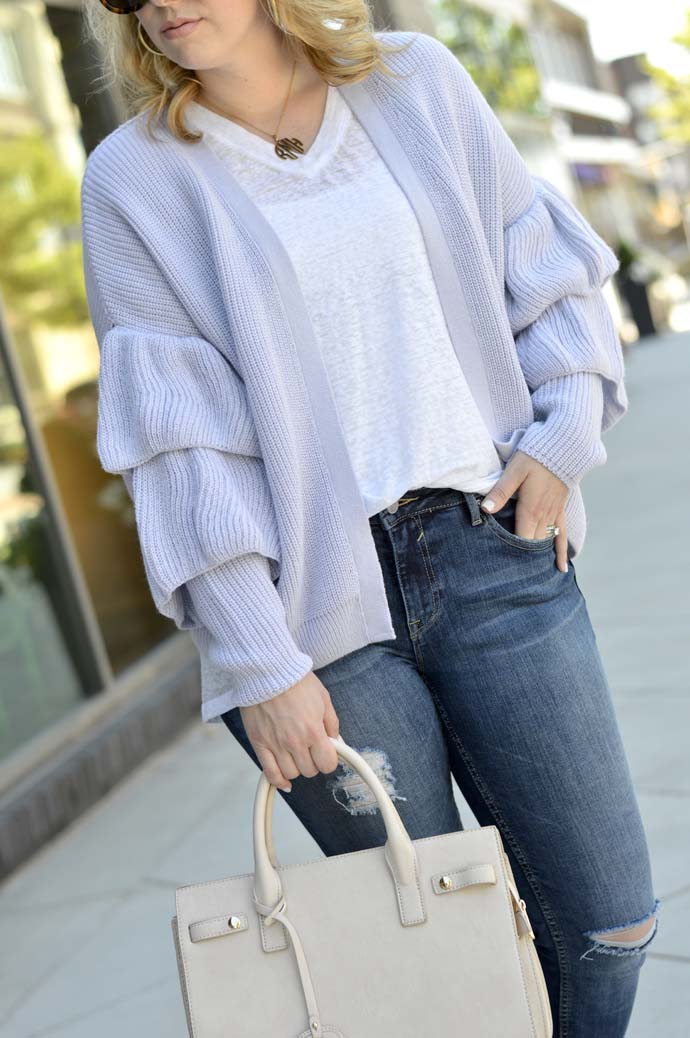 ruffle sleeve sweater topshop