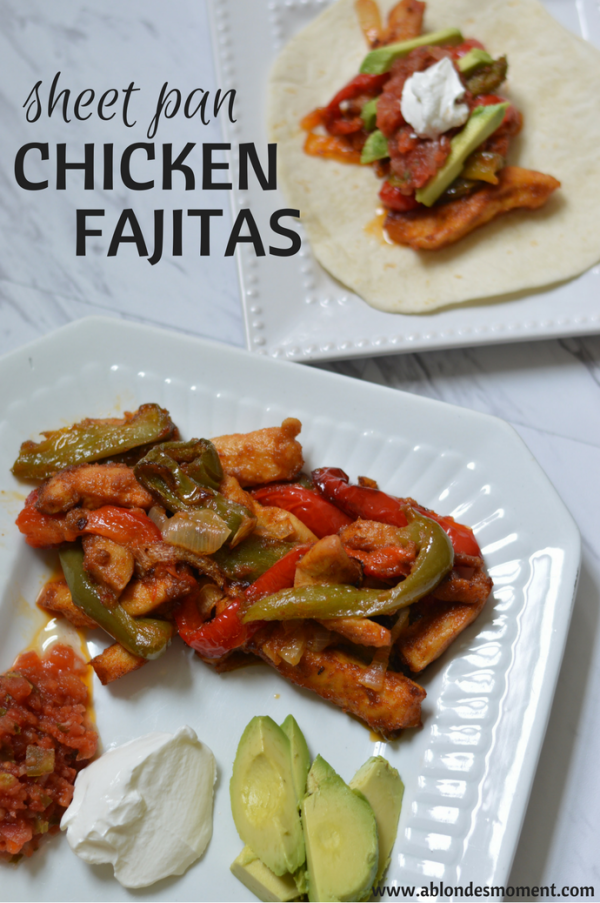 sheet pan chicken fajitas