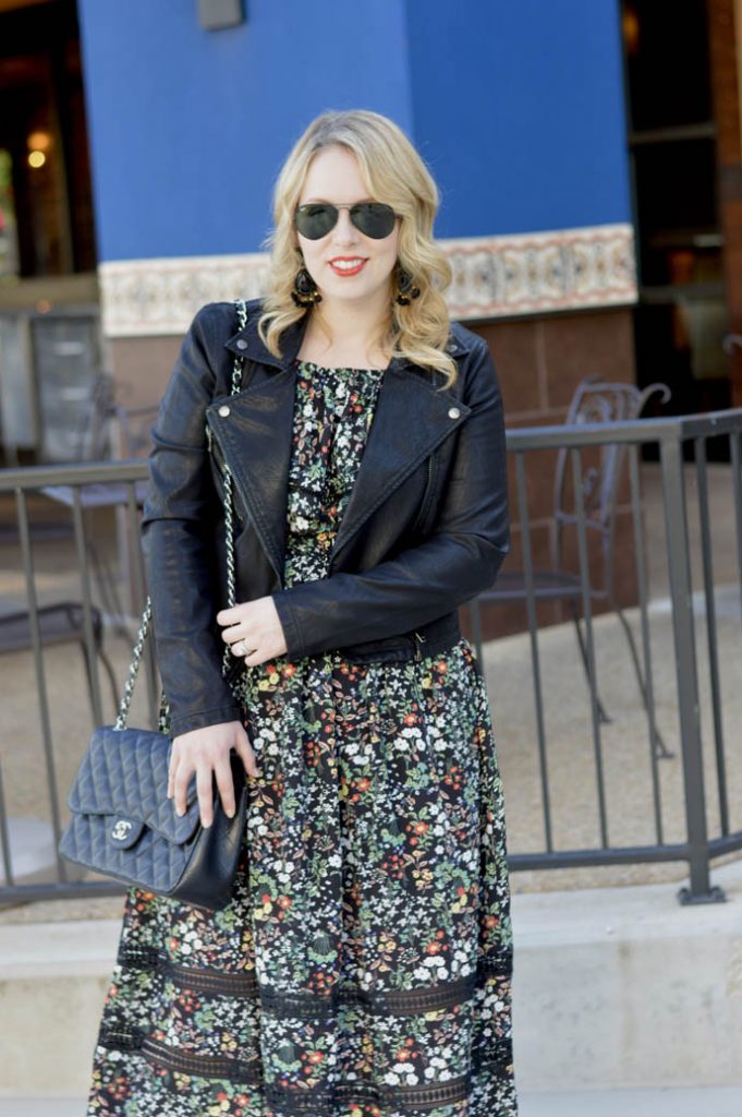 Fall Floral Dress - A Blonde's Moment