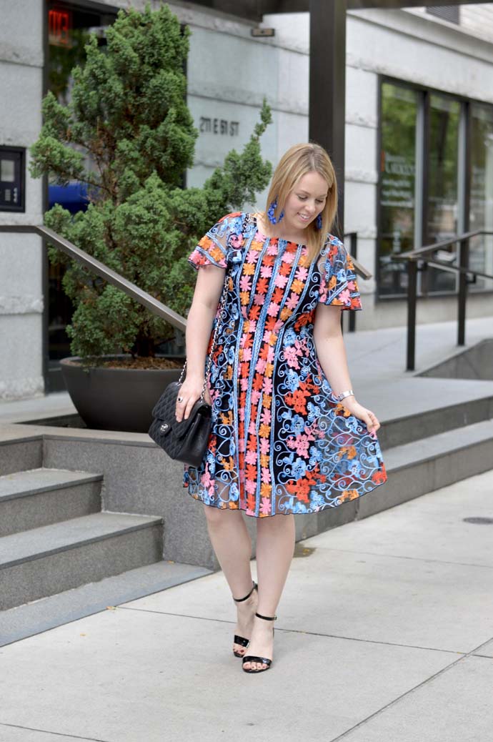 floral embroidered dress