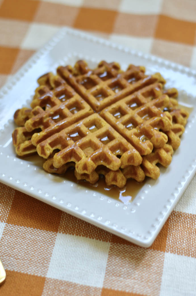 homemade pumpkin waffles