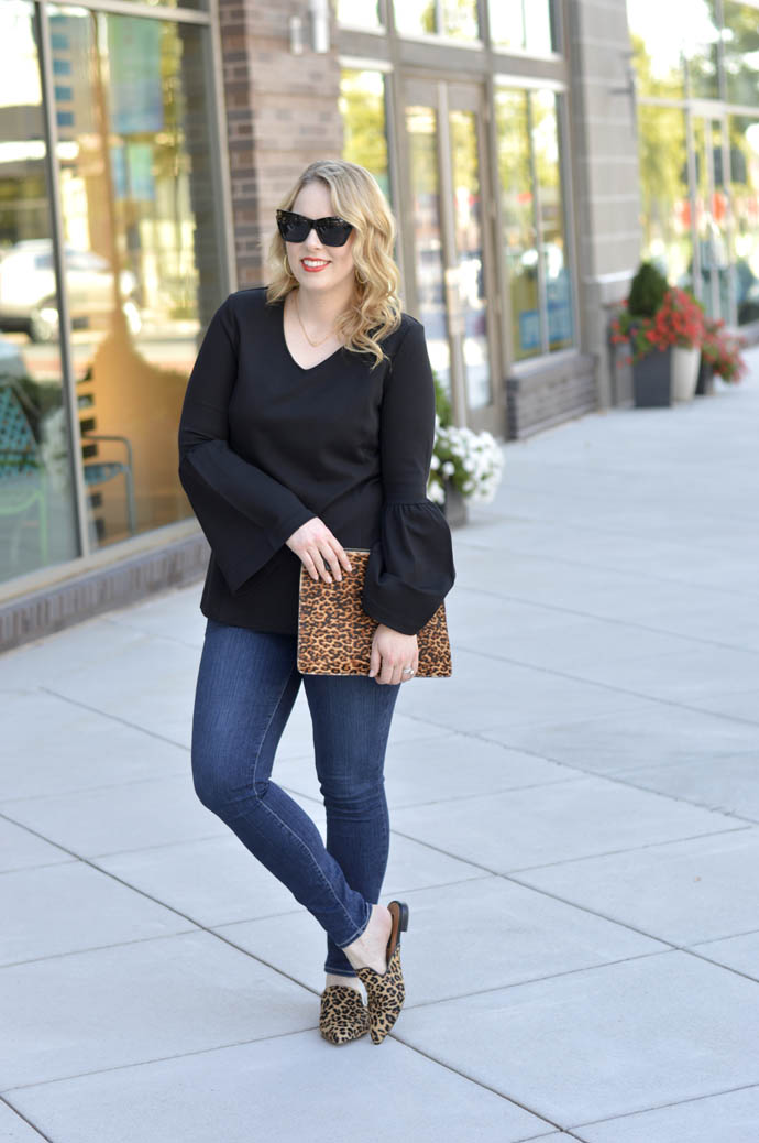 Bell Sleeves and Leopard Accessories - A Blonde's Moment