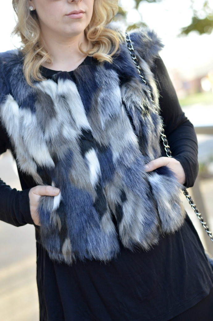 Styling a Faux Fur Vest for Winter - With Wonder and Whimsy