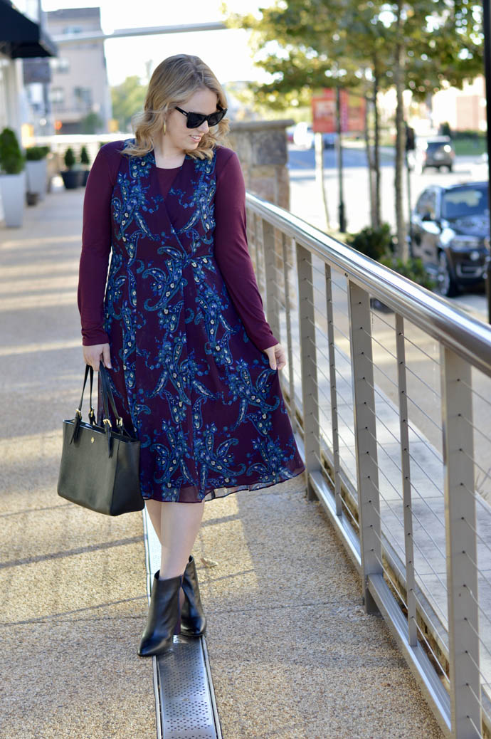 fall burgundy midi dress