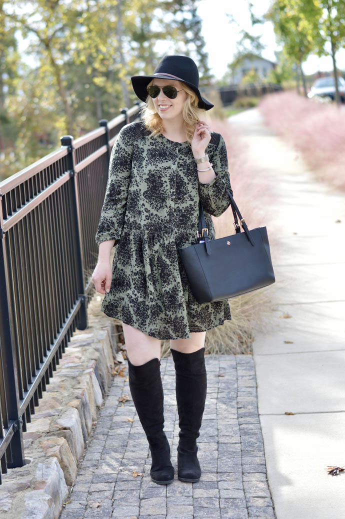 fall dress over the knee boots