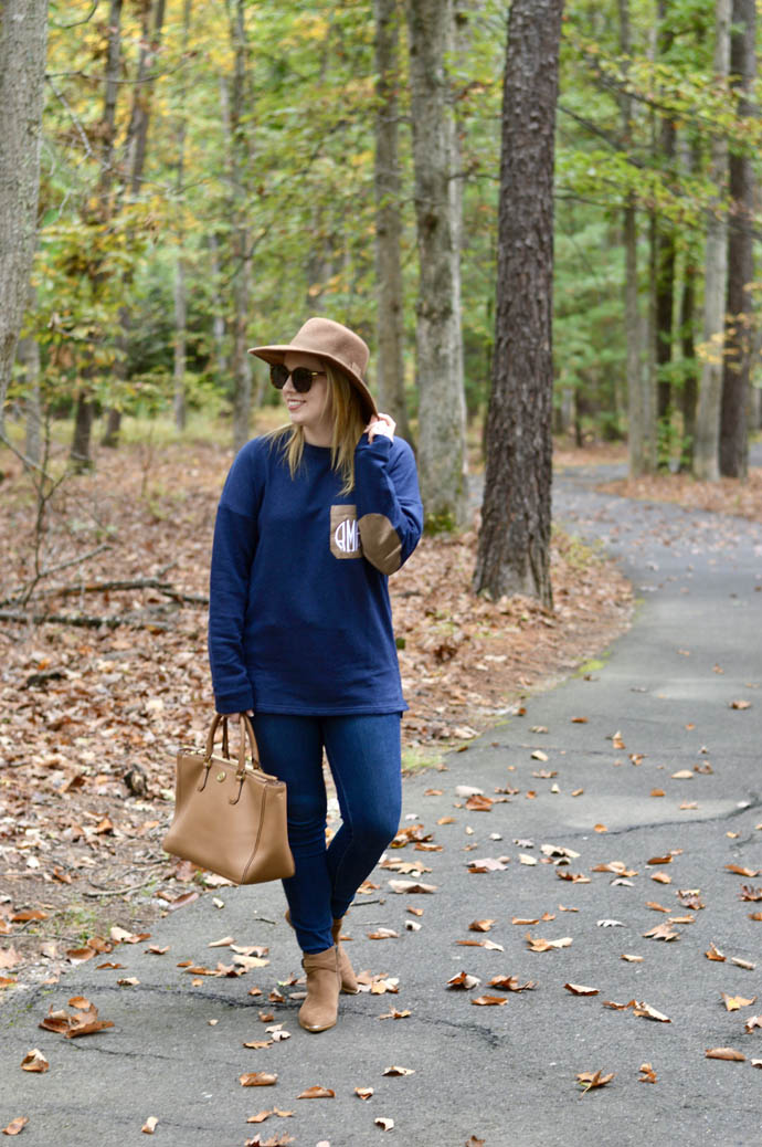 monogrammed fall sweater