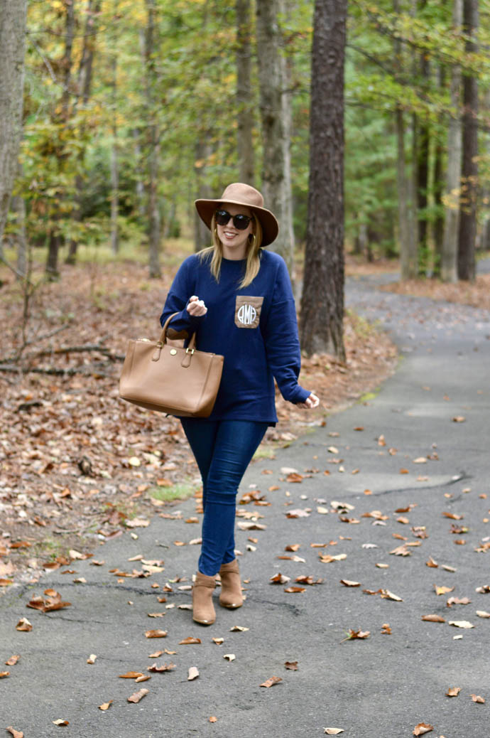 monogrammed pocket sweater