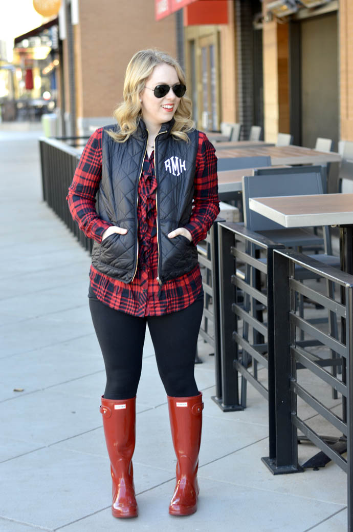 Monogrammed Puffer Vest - A Blonde's Moment