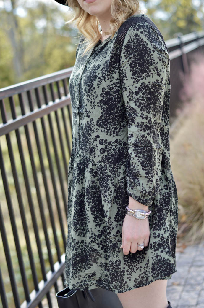 nordstrom olive green fall dress