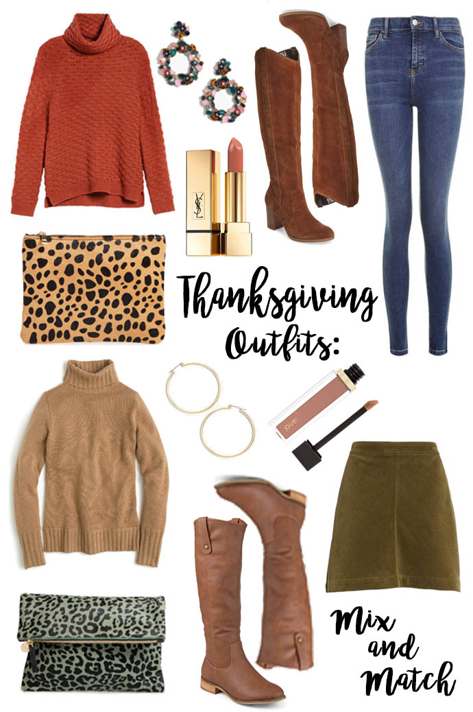 thanksgiving outfit ideas  mix  match  a blonde's moment