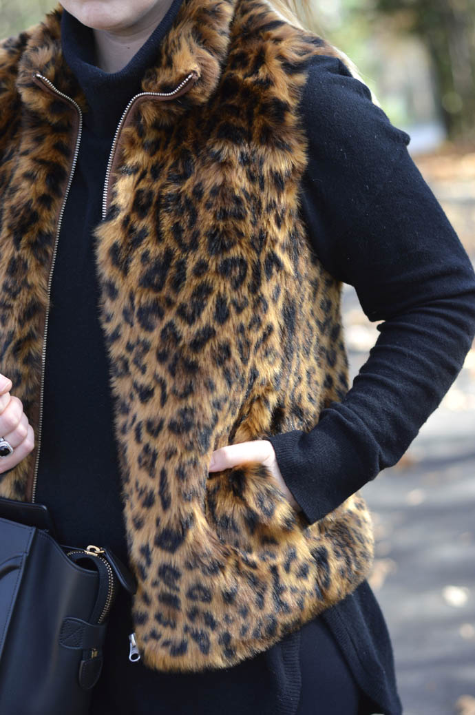 Faux Fur Leopard Vest - A Blonde's Moment