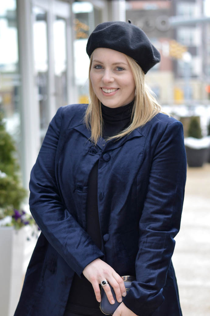 cabi navy velvet jacket