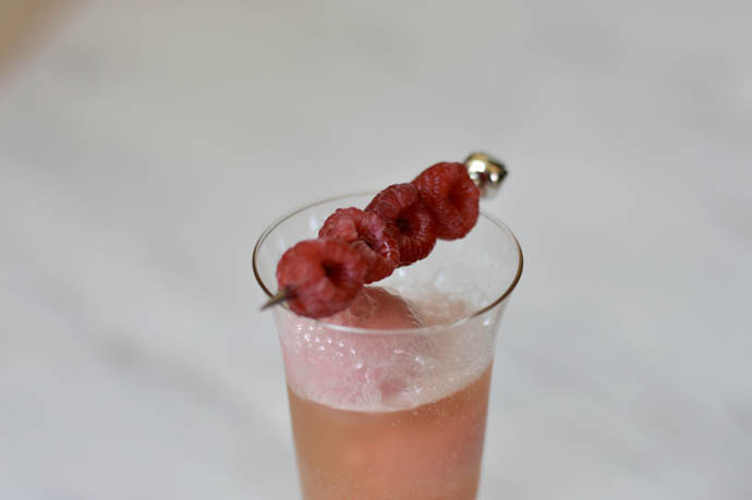 festive raspberry drink