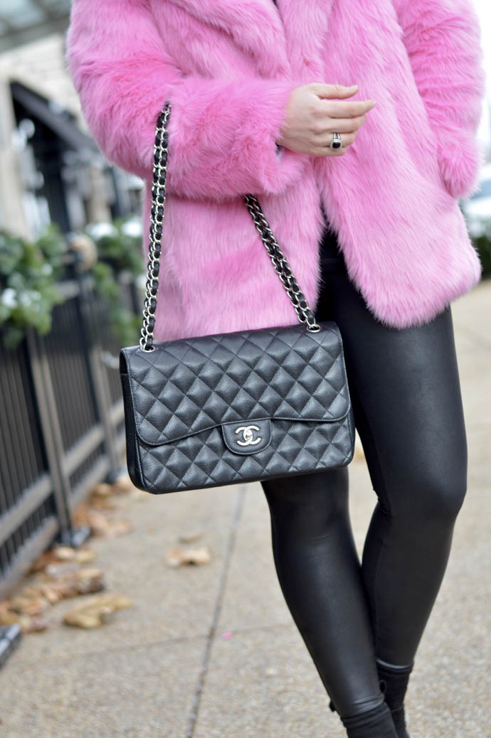 Pink Faux Fur Jacket - A Blonde's Moment