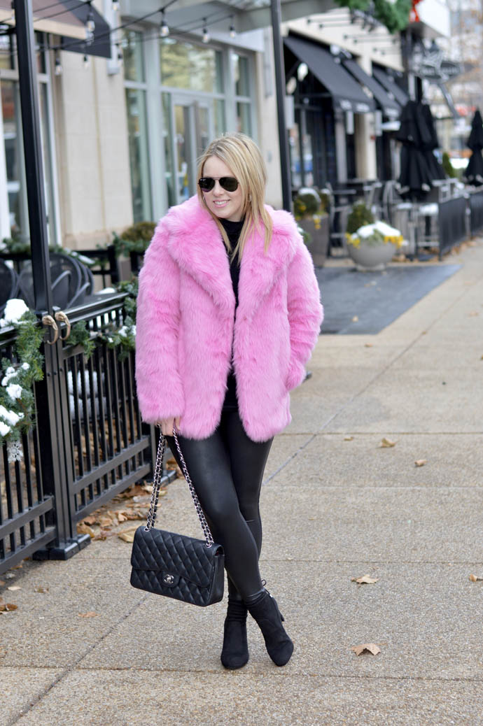 Pink Faux Fur Jacket A Blonde s Moment