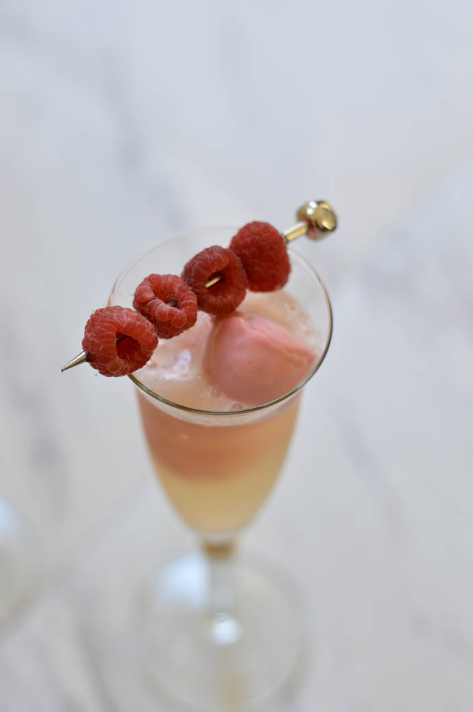 raspberry sorbet cocktail