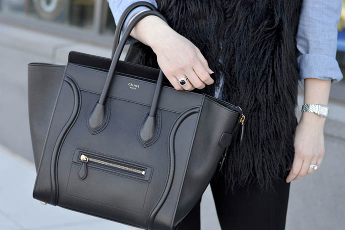 black celine tote