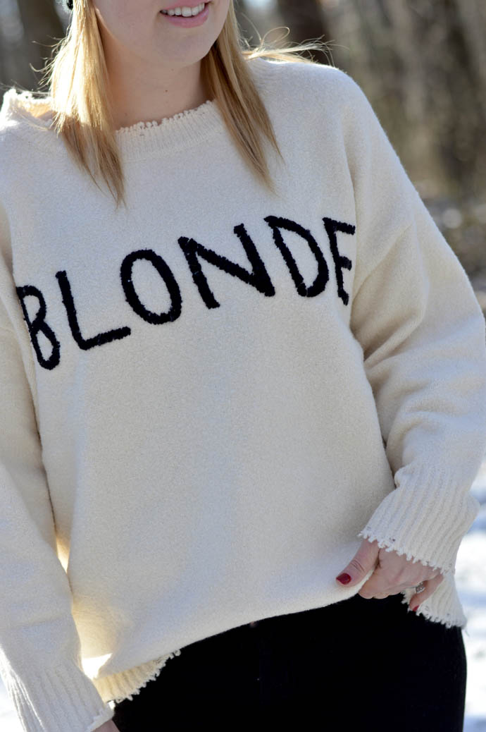 blonde sweater zara