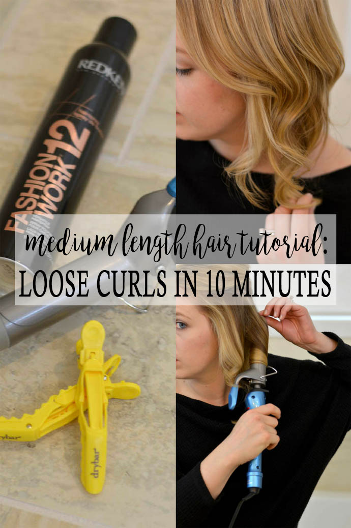 loose curls in 10 minutes hair tutorial