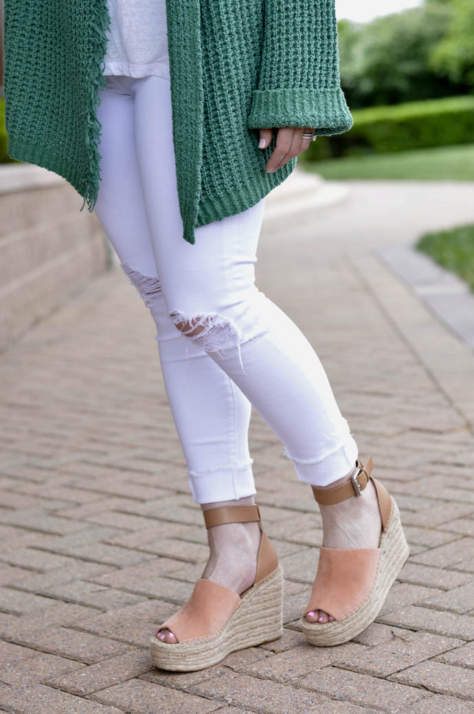 white jeans espadrilles spring outfit