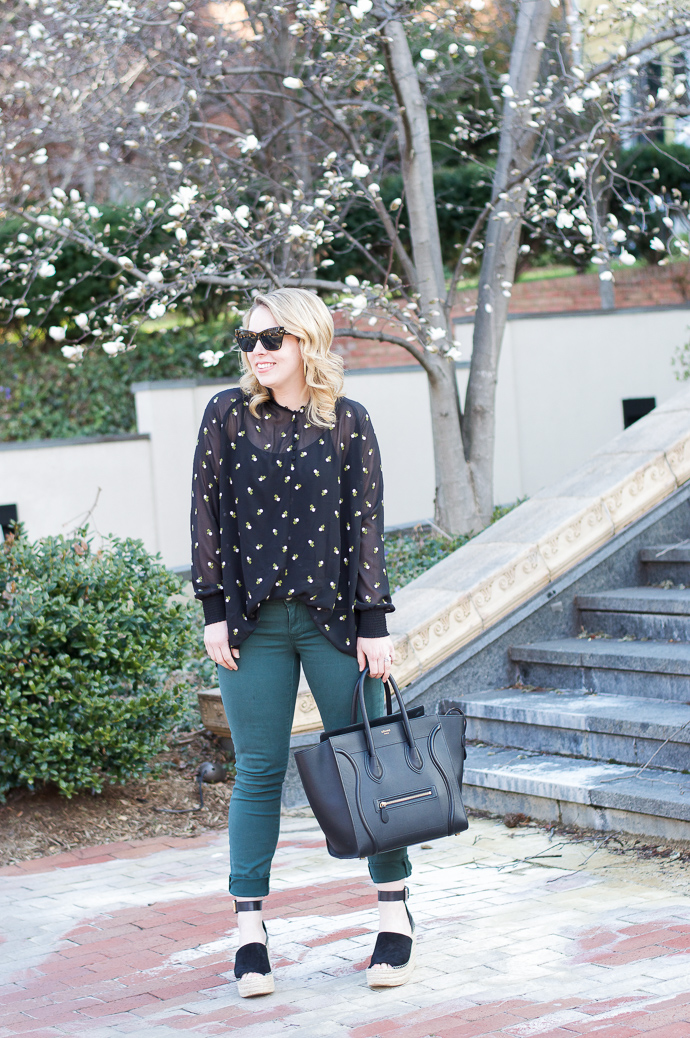 embroidered cabi blouse