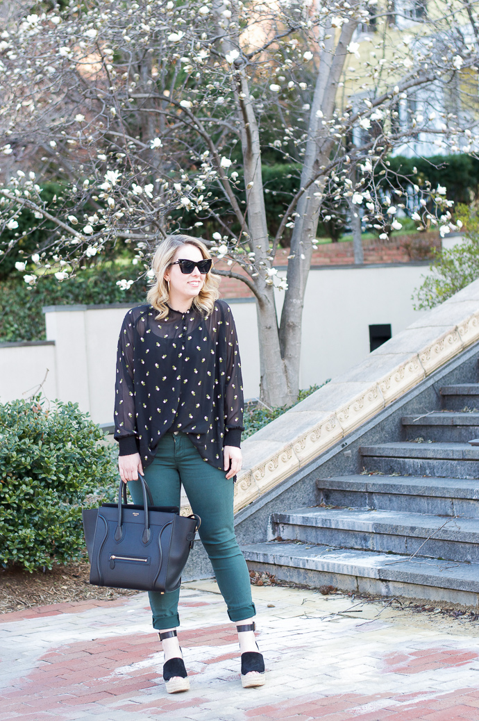 embroidered cabi floral blouse