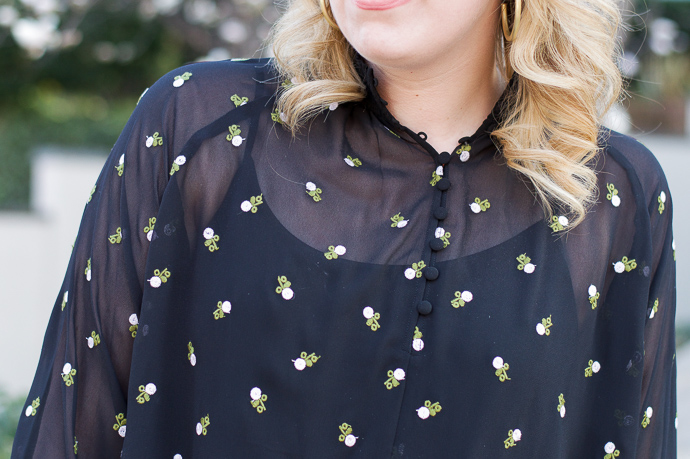 floral embroidered top