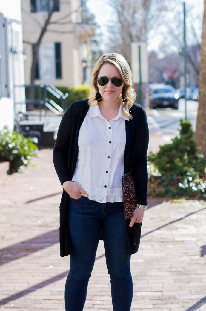 how to wear black and white in spring