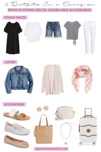 12 Outfits In a Carry-on - A Blonde's Moment