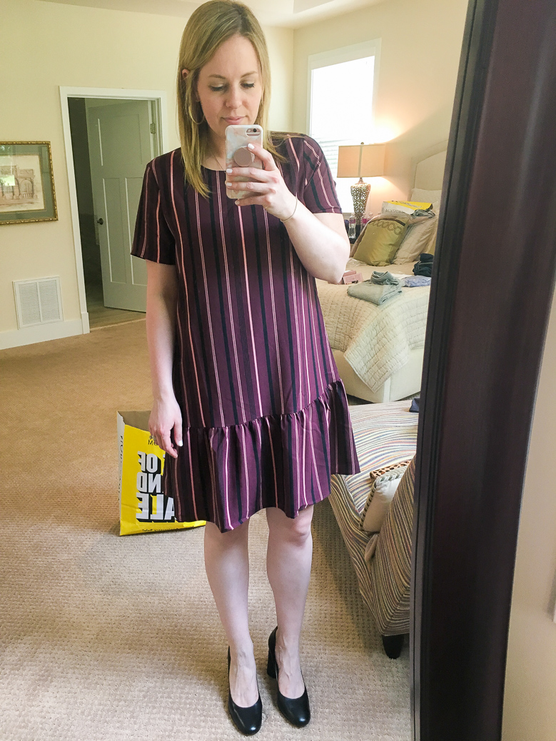 halogen stripe dress