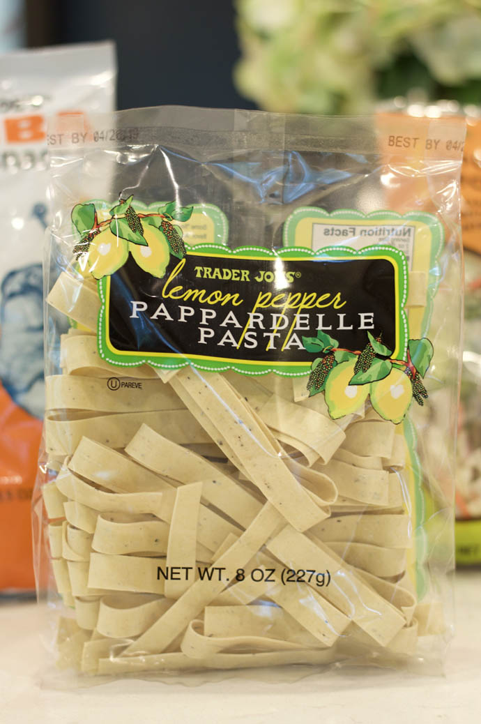 trader joe's lemon pepper pappardelle pasta