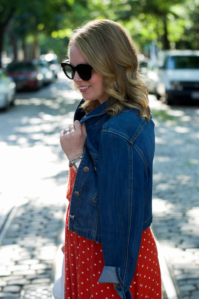 Fashion Look Featuring Old Navy Denim Jackets and Loveappella Maxi Dresses  by Livinginyellow - ShopStyle