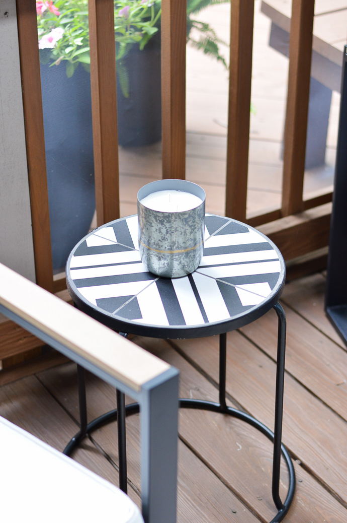 geometric accent table