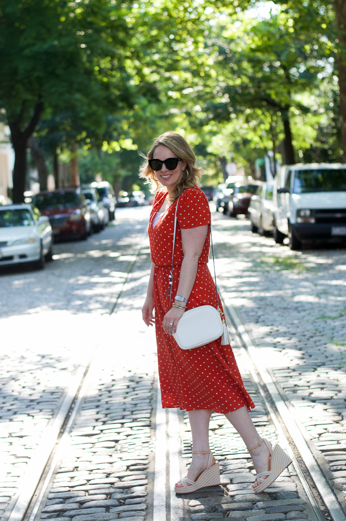 Red Polka Dot Dress - A Blonde's Moment