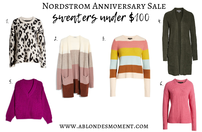 Nordstrom Anniversary Sale sweaters under $100