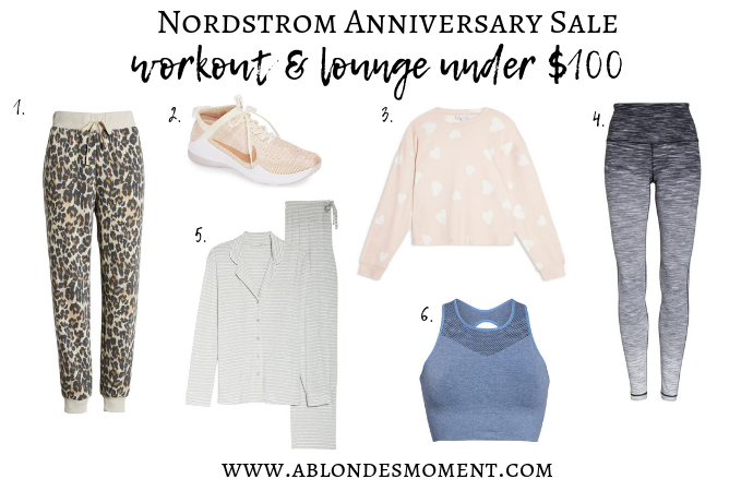 Nordstrom Anniversary Sale workout and lounge under $100