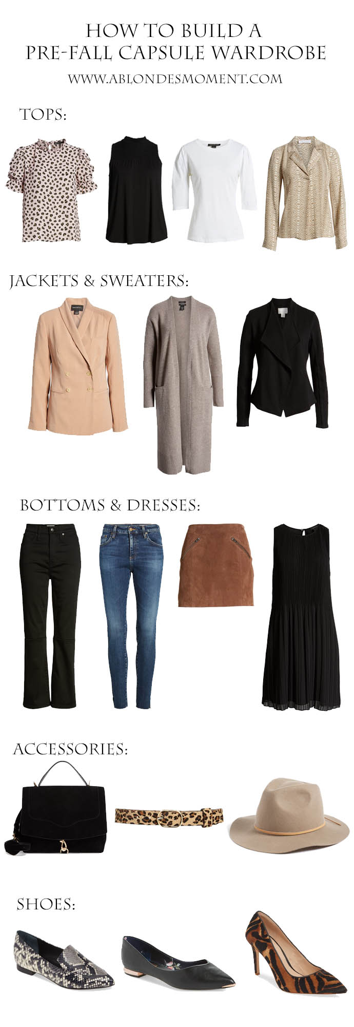 How to Build a Pre-Fall Capsule Wardrobe - A Blonde's Moment
